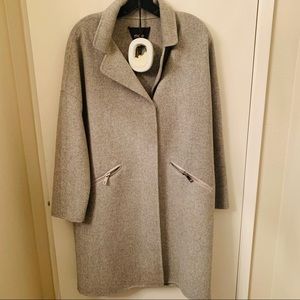 Maje Grima Oversize Zip-Pocket Coat